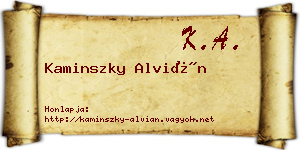 Kaminszky Alvián névjegykártya